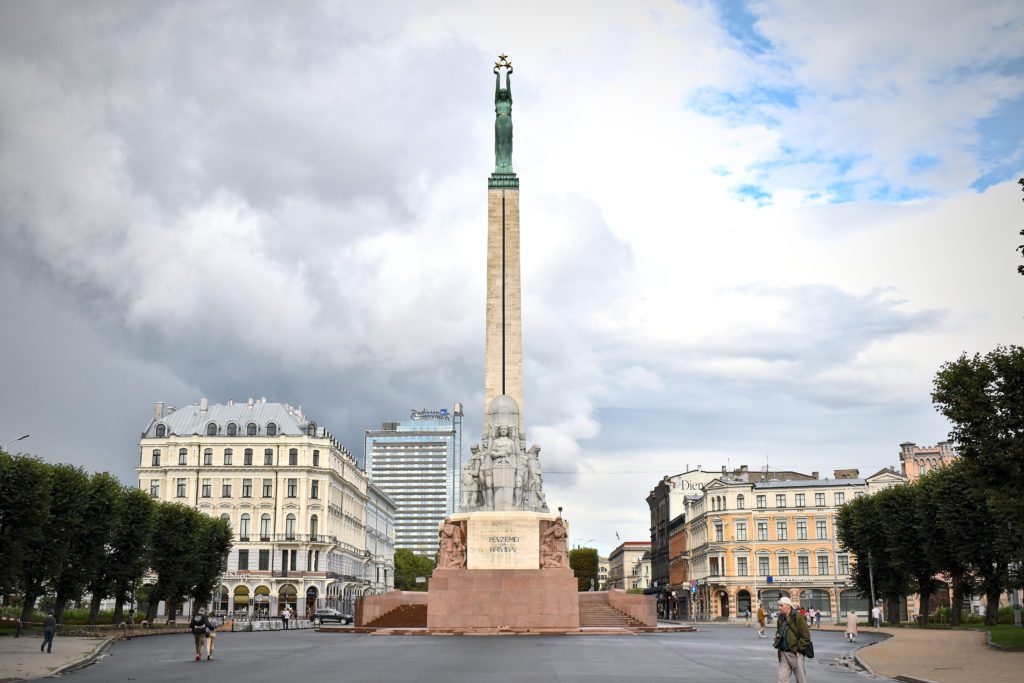 The freedom monument in Riga