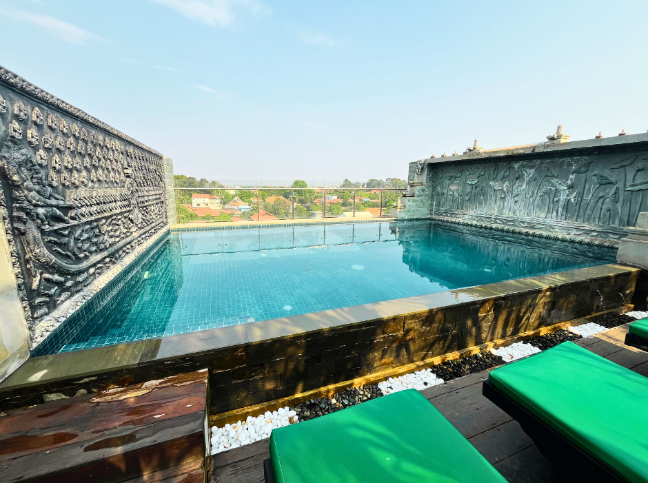 where we stayed in siem reap - hotel rooftop pool