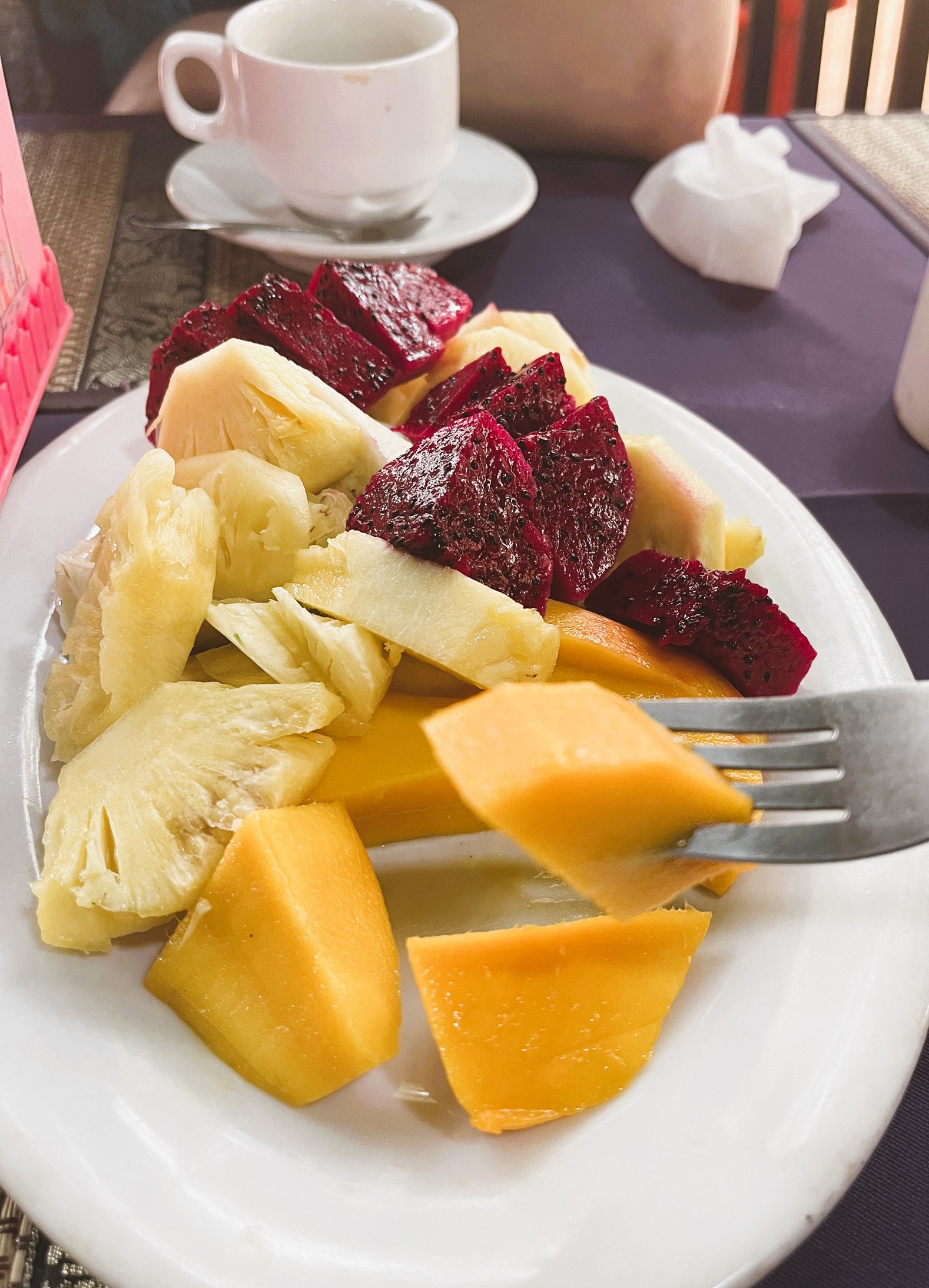 a fruit plate in siem reap