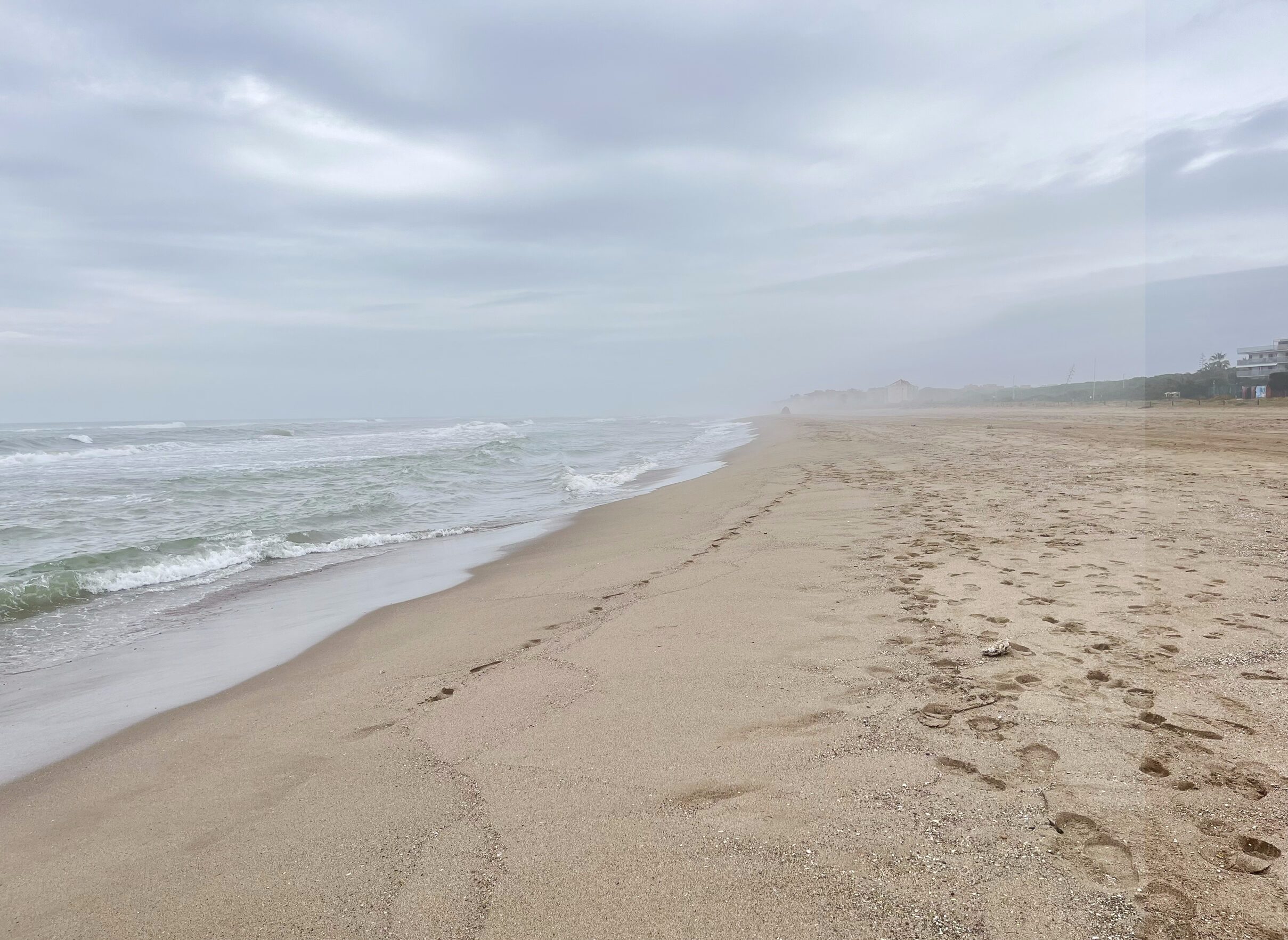 Gava beach outside Barcelona city